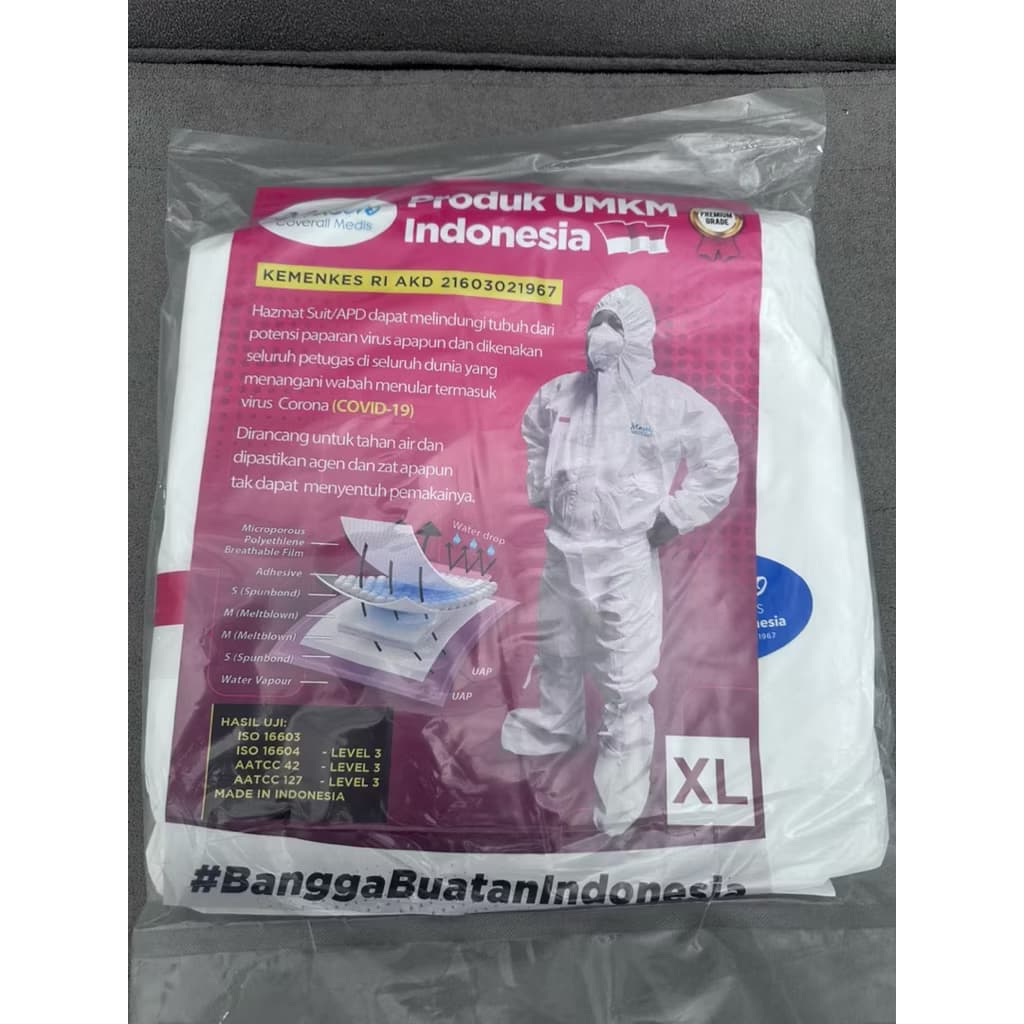 APD Hazmat Coverall Anti Air dan Anti Sobek