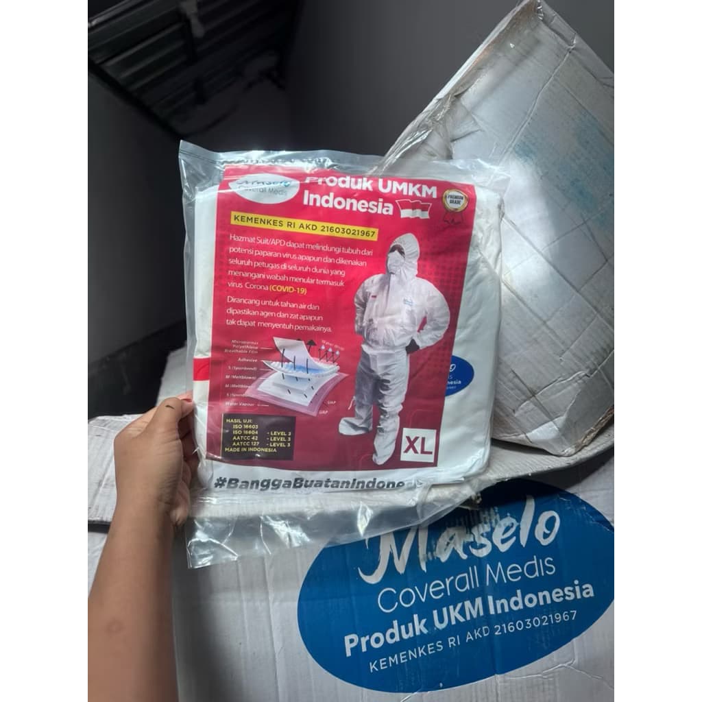 APD Hazmat Coverall Anti Air dan Anti Sobek