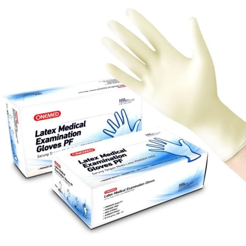 Onemed Safeglove Sarung Tangan Latex Powder 1 Box