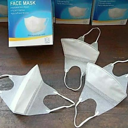 Masker Duckbill Earloop Eceran (Hitam/Putih)