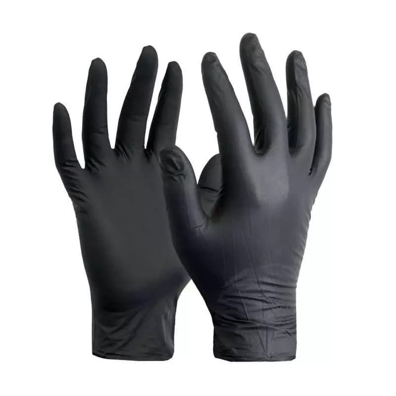Sarung Tangan Hitam Nitrile Latex Isi 100 Pcs