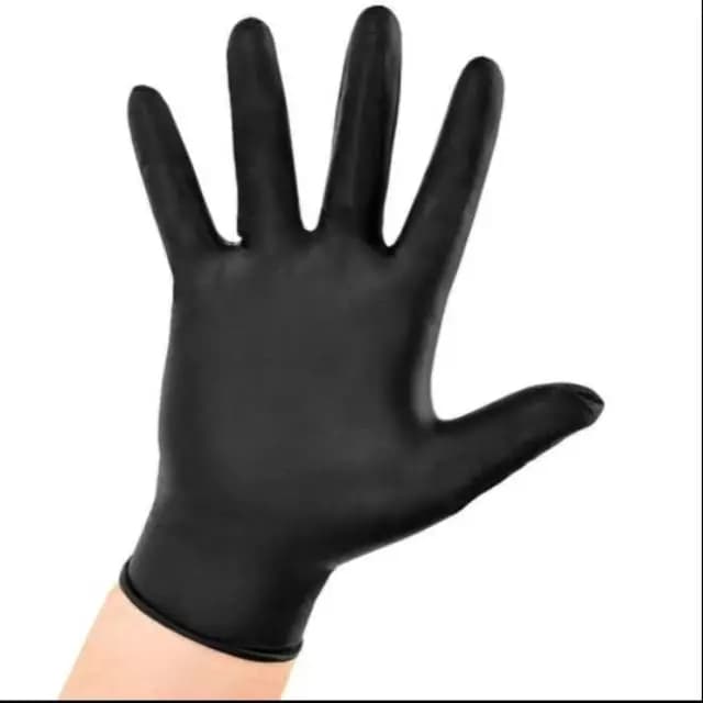 Sarung Tangan Hitam Nitrile Latex Isi 100 Pcs